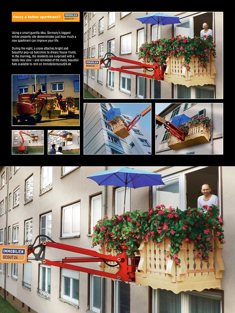 ↑ Immobilien Scout Real Estate Online Portal: Pop-Up Balcony